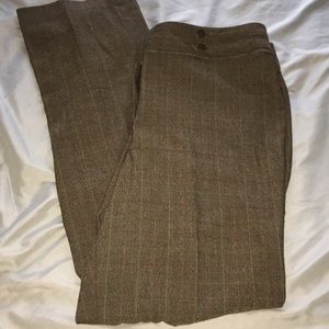 Larry Levine brown and plaid dress pants